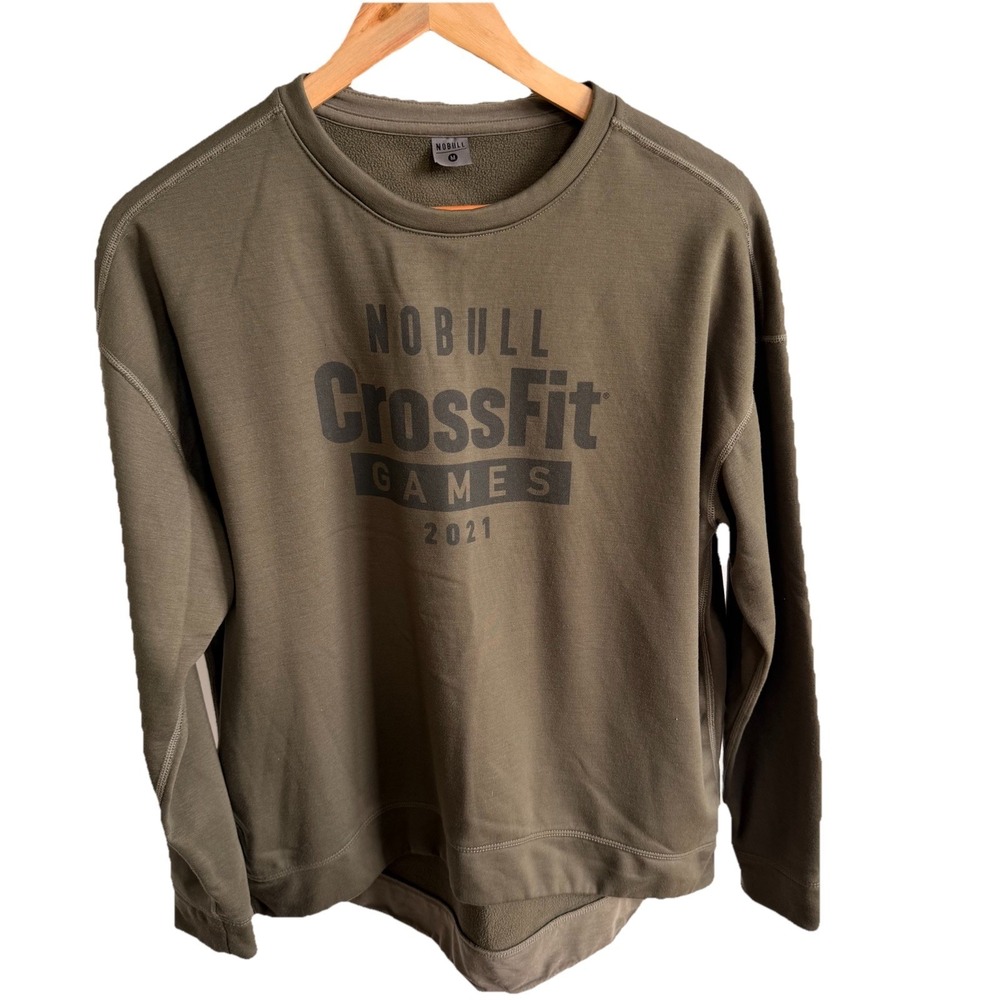 NOBULL Sweatshirt Womens Medium Green Crewneck Fleece CrossFit Games 2021